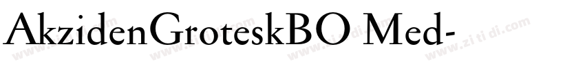 AkzidenGroteskBO Med字体转换